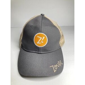 Zoup Hat Cap Adult Adjustable Gray Tan Mesh‎ Employee Uniform Soup Restaurant